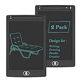 [2 Pack] TIQUS LCD Writing Tablet Pad 8.5 Inch Ewriter Electronic Board and MeMO Notes for and Adults at Home and Office Middle Stylus (Black)