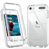 Puxicu Case Compatible iPod Touch 5th /6th /7th Generation, Shockproof Anti-Fall Body Coverage Cover for iPod Touch, Clear