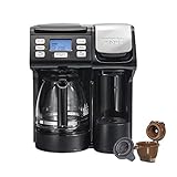 Hamilton Beach 49902 FlexBrew Trio 2-Way Coffee Maker, Compatible with K-Cup Pods or Grounds, Combo, Single Serve & Full 12c Pot, Black - Fast Brewing