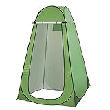 Pop Up Privacy Shower Tent, Portable Camping Shower Tent, Camping Toilet Changing Room Sun Shelter with Window for Camping and Beach, Portable Pop Up Changing Tent with Carry Bag (Green)