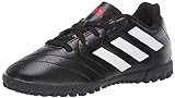 adidas Boy's Goletto VII Turf Soccer Shoe, Black/White/Red, 1 Little Kid