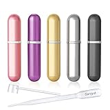 SANJYUT Portable Refillable Perfume Empty Spray Bottle Atomizer Leak Proof Sprayer TSA Approved Travel Spray Bottle for Perfume and Other Liquids (Pink, Purple, Gold, Silver, Black)