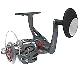 Quantum Optix Spinning Fishing Reel, Size 80 Reel, Changeable Right- or Left-Hand Retrieve, Aluminum Spool, Stainless Steel Bail Wire, Quickset Anti-Reverse, 4.9:1 Gear Ratio, Silver, Clam Packaging