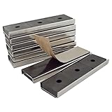 Master Magnetics Adhesive Magnets | Nickel-Plated Strong Magnetic Fastener | Double Sided Adhesive Foam Backing | 3” L x 0.905” W x 0.25” H | 8-Pack | CA293WAX8