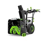 EGO Power+ SNT2405 24 in. Self-Propelled 2-Stage Snow Blower with Peak Power Two 7.5Ah Batteries and Dual Port Charger Included, Black