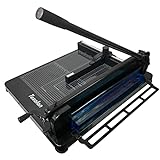 TEXALAN Heavy Duty Guillotine Paper Cutter Black 400 Sheets Stack Paper Trimmer (A3-17'' Paper Cutter)