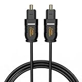 CableCreation Optical Digital Audio Cable 15FT, Thin Fiber Optic Toslink Gold Plated Optical S/PDIF Cord for Home Theater, Sound Bar, TV, PS4, Xbox, DVD/CD Player, Game Console& More, Black