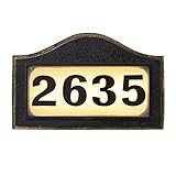 Solar Powered Address Numbers Signs, Lighted House Address Numbers Sign, Waterproof Resin Plaque Outdoor Lights for Houses, Garden, Street, Yard and Home