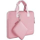 HSEOK Elastic Laptop Case 12.9 13 inch Sleeve Handbag with Small Case for 13 inch MacBook Air/Pro M2/M1, 12.9' iPad Pro 6th/5th/4th/3rd Gen, XPS13 and More 12.9-13 inch NoteBooks - Pink