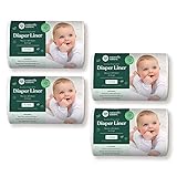 Naturally Nature Disposable Cloth Diaper Liners - 400 Count - (4 Rolls, 100 Sheets per Roll)