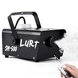 LURT Fog Machine 500W Mini Smoke machine with Wireless Remote Control and Auto Mode Portable for Parties,Outdoor,Halloween,Wedding,Stage,Effect,indoor,Disco and Disinfection 2000CFM,Fuse Protection