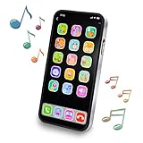 Ella Dream Baby Phone Toy for 1 Year Old Toddlers, Musical Cell Phone Toy with Light and Sound, Pretend Play Toy for Boys and Girls, Gifts for Birthday, Holiday (Black)