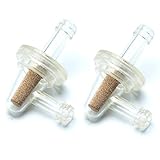 Inline Fuel Filter - APE RACING Universal Small 90 Degree Fuel Filters (Pack of 2) for 1/4 Fuel Line Gas Engine Motorcycle Bike Scooter ATV Quads