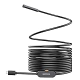 DEPSTECH 5.0MP Endoscope, 8.5mm Type-C USB Borescope,Waterproof Inspection Camera with 16.5ft Cable and 6 Adjustable LED Snake Camera for Android, Windows/MacBook OS