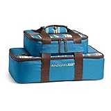 Rachael Ray Lasagna Lugger Combo, Reusable Insulated Casserole Carrier, Perfect for Lasagna Pan, Casserole Dish, Small Baking Dish & More, Marine Blue Stripe