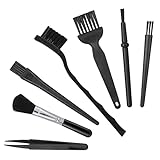 TIESOME Set of 7 Keyboard Anti Static Brushes, Plastic Handle Portable Cleaning Brushes Computer Keyboard Cleaning Brush Kit for Cleaning Computer Keyboard Car Lab