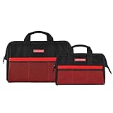 CRAFTSMAN CMST513518 13-in & 18-in Zippered Tool Bag Combo, Black