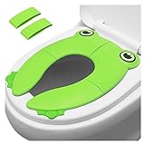 PandaEar Toilet Seat Cover | Folding Travel Toilet Seat for Children and Potty Training | Portable Silicone Toilet Seat for Toddlers, Boys & Girls with Non-Slip Silicone Pads | Recyclable Toilet Seat