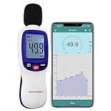 Wireless Sound Level Meter with Bluetooth: Portable Decibel Meter, App Data Logging, and High Accuracy SPL Meter 0~130dB for Professional Noise Inspections and Home Use