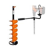 Nordic Legend E-Drill Nylon Ice Auger Combo and Universal Adapter with 14” Extension (8-in)
