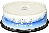 PlexDisc Water Resistant Glossy White Inkjet Printable BD-R 6x 25GB Blu-ray, 25 Disc Spindle