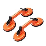Glass Lifting Suction Cups Heavy Duty Vacuum Aluminum Alloy Handle Holder to Lift Large Glass/Floor Gap Fixer/Tile Lifter/Moving Window,Mirror/Windshield Removal & Install Tool