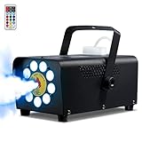 Fog Machine, Theefun Smoke Machine with 9 Stage LED Lights & 12 Colors, 2500CFM Fog with Strobe Effect, Halloween Fog Machine with Wireless Remote Control for Wedding Party Halloween and Stage Effect