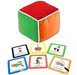Thought-Spot: Play & Learn Cube, 18 Month+: 1st Learning Game! Teaches Colors, Numbers, Emotions, Language; Roll and Play Game for Toddlers; Roll Cube, Pick a Card, Have Fun!; Roll and Play Cube Game