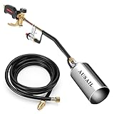 Propane Torch Weed Burner,Blow Torch,Heavy Duty,High Output 700,000 BTU,Flamethrower with Turbo Trigger Push Button Igniter and 9.8 FT Hose for Roof Asphalt,Ice Snow,Road Marking,Charcoal
