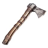Norse Tradesman 14' Viking Throwing Axe - Fully Sharpened Norse Hand-Axe - Carbon Steel Axe Head with Premium Leather Cross-Stitch