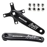BUCKLOS MTB Crankset Square Taper with 22/24/26/32/38/42/44T Chainring Set, 170mm 104/64 BCD Hybrid Mountain Bike Crankset 8/9/10 Speed Compatible with Shimano Sram FSA
