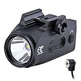 MCCC Compact Tactical Flashlight 500 High Lumens, Magnetic Rechargeable for Pistol,Handgun,Shotguns,Airsoft Light, Picatinny Rail Mounted Accessories