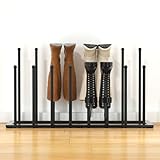Urban Deco Free Standing Shoe Racks, Boot Organizer for Tall Boots, Black Metal Boot Rack Fit for 8 Pairs, Shoe Organizer for Dorm Room, Closet, Entryway (Black-8pairs)