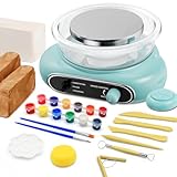 Pottery Wheel for Kids: Complete Pottery Painting Kit for Beginners - Adjustable Speed & Detachable Turntable - Pottery Tools and Art Supplies - Crafts Kits for 6 7 8 9 10 11 12 Year Old Girls & Boys