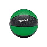 Amazon Basics Weighted Medicine Ball for Workouts Exercise Balance Training, 4 pounds, Green/Black