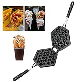 MAOPINER Bubble Waffle Maker Pan Waffle Cake Mold Pot Non-stick Double Side Egg Waffle Maker for Breakfast Lunch Household Cafe Restaurant Cake Shop