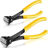 2 Packs End Cutting Nippers Pliers Nail Puller Tool Carpenters Pincers Cutting Nail Remover Tool for Carpenters Construction Floor Installing