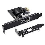 2.5GBase-T PCI Express Gigabit Network Card for Gaming, Streaming, 2.5G/1G/100Mbps PCIe Ethernet Network Adapter RJ45 LAN Controller for PC, Support Windows 10/11, Standard & Low-Profile Brackets