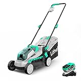Litheli Cordless Lawn Mower 13 Inch, 5 Heights, 20V Electric Lawn Mowers for Garden, Yard and Farm, with Brushless Motor, 4.0Ah Battery & Charger Included