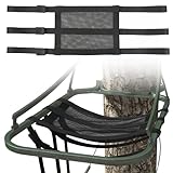 Universal Tree Stand Seat Replacement 16 x 12 inches Treestand Seat Hunting Accessories, Adjustable Strap Fits All Ladder Stand, Lock On Climbing Tree Stand