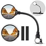 West Biking Bike Mirror Handlebar Mount, Adjustable Rotatable Bicycle Rear View Mirror, Wide Angle Acrylic Convex Safety Mirror for Mountain Road Bike