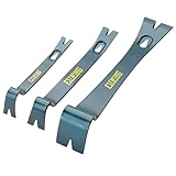 ESTWING 3-Piece Pry Bar Set - 5.5', 7.5' & 10' Nail Pullers with Wide, Thin Blades & Forged Steel Construction - PB3PC, Blue