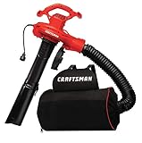 Craftsman 3-in-1 Leaf Blower, Leaf Vacuum and Mulcher, Up to 260 MPH, 12 Amp, Corded Electric (CMEBL7000)
