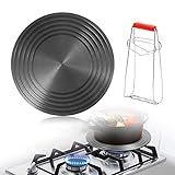 Magicfour Stove Top Diffuser, 9.4 Inch Heat Diffuser for Glass Cooktop Compatible with Saucepan, Heat Diffuser for Gas Stove Top with A Tray Lifter for Electric Stovetops, Gas Stovetops