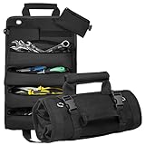WUGEUSCH Tool Bag Organizer with Detachable Pouches - Heavy Duty Roll Up Tool Bag: Includes 6 Tool Pouches - Ideal Gifts for Mechanics, Electricians, and Hobbyists 