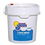 In The Swim 3 Inch Stabilized Chlorine Tablets for Sanitizing Swimming Pools - Individually Wrapped, Slow Dissolving - 90% Available Chlorine - Tri-Chlor - 10 Pounds