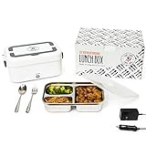 Hawt Bawx Self Heating Lunch Box for Work & School – Battery Powered Portable Food Warmer Lunch Box With 35 Minutes of Heating Capability – Our Heated Lunch Box Comes With a Reusable Fork & Spoon
