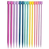 ITROLLE Knitting Needle 14PCS 4mm 5mm 6mm 7mm 8mm 9mm 10mm Colourful Single Pointed Knitting Straight Pins