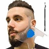 Aberlite ClearShaper - Beard Shaper Kit w/Barber Pencil - Premium Shaping Tool - 100% Clear | Many Styles - The Ultimate Beard/Hair Lineup (US Patent) - Beard Stencil Guide Template Outliner