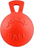 Jolly Pets Tug-n-Toss - Heavy Duty Chew Ball w/ Handle (Orange, 6')